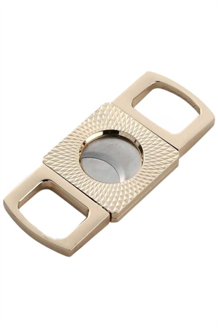 PQ Rose Gold Gövdesi İşlemeli Metal Puro Makası Kesici