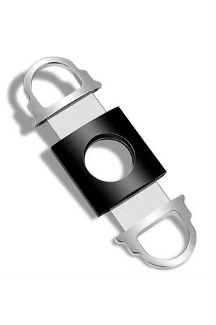 PQ Siyah Gümüş Metal Puro Makası Kesici