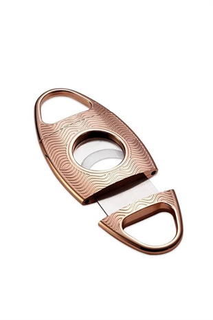 PQ Gold İşlemeli Desenli Metal Puro Makası Kesici