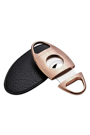 PQ Gold İşlemeli Desenli Metal Puro Makası Kesici