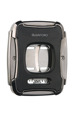Quantoro Gunmetal Siyah Açık Çark Görünümlü Giyotin Puro Makası Kesici