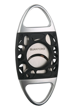 Quantoro Cnc İşlemeli Siyah Metal Puro Makası Kesici