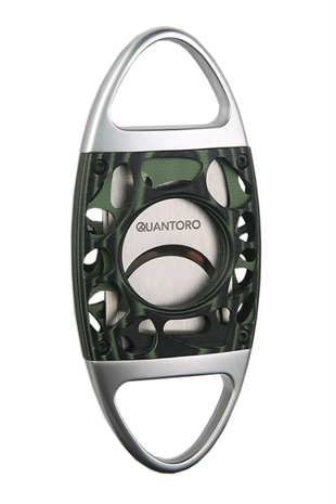 Quantoro Cnc İşlemeli Yeşil Metal Puro Makası Kesici
