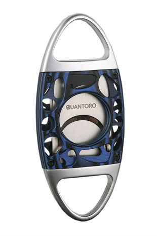 Quantoro Cnc İşlemeli Mavi Metal Puro Makası Kesici