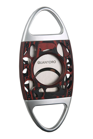 Quantoro Cnc İşlemeli Kırmızı Metal Puro Makası Kesici