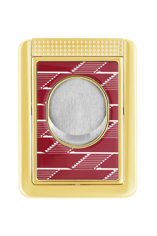 S.T. Dupont Monogram Kırmızı Puro Makası Kesici & Puro Standı 3478