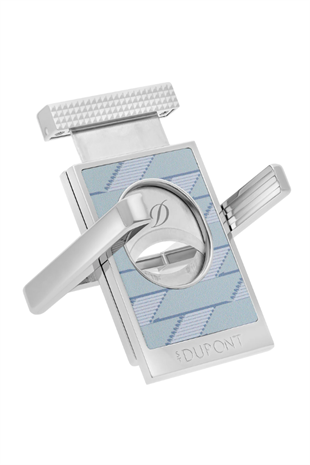 S.T. Dupont Monogram Açık Gri Puro Makası Kesici & Puro Standı 3480M