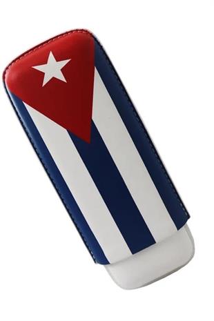 Guevara Küba Bayraklı İkili Deri Puro Kılıfı