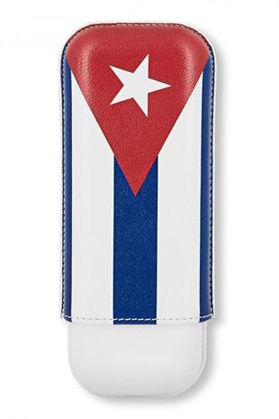 Guevara Küba Bayraklı İkili Deri Puro Kılıfı