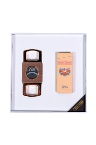 Cohiba Özel Seri H. Upmann Çakmak Kesici İkili Krem Puro Seti