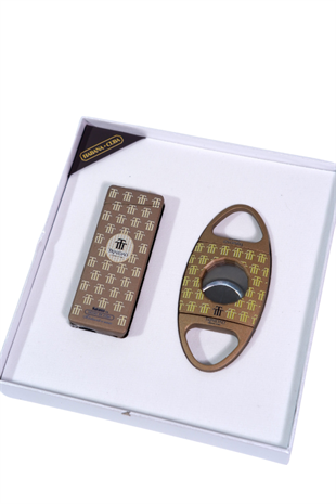 Cohiba Özel Seri Trinidad Çakmak Kesici İkili Bronz Puro Seti