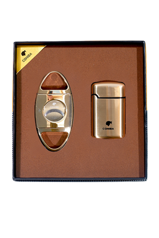 Cohiba Çakmak Kesici İkili Gold Puro Seti