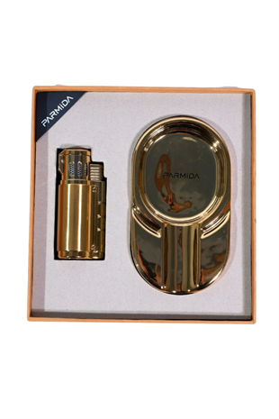 Parmida Çakmak Küllük İkili Gold Puro Seti