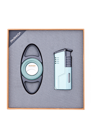 Parmida Çakmak Kesici İkili Yeşil Puro Seti