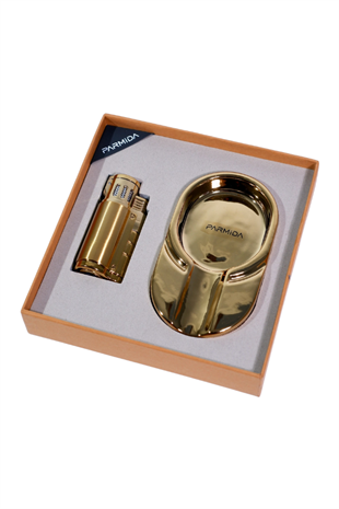 Parmida Çakmak Küllük İkili Gold Puro Seti