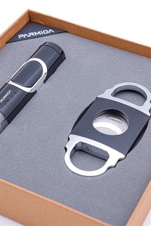 Parmida Çakmak Kesici İkili Siyah Puro Seti