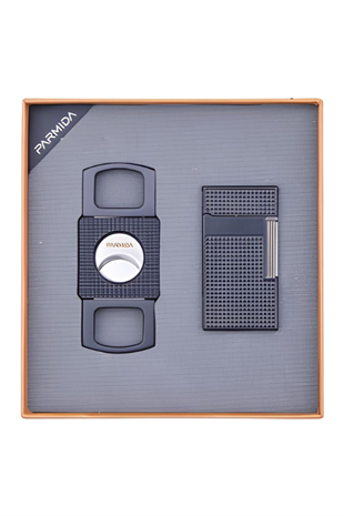 Parmida Çakmak Kesici İkili Siyah Puro Seti