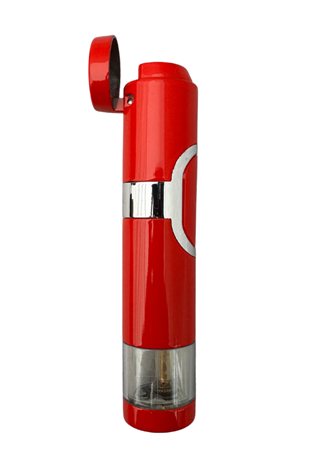 Parmida Kırmızı Çakmak Küllük İkili Puro Seti