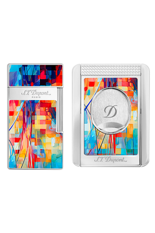 S.T. Dupont Biggy Graffty Çakmak Kesici İkili Puro Seti