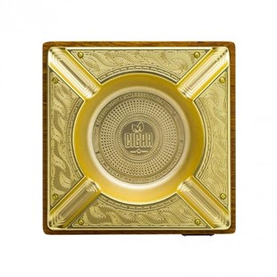 Lubinski Metal Ahşap Puro Küllüğü Gold 4lü