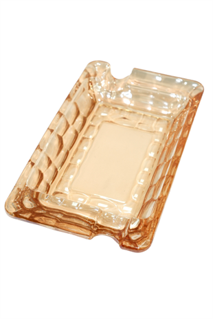 PremiumQuality Gold Şeffaf Kristal Desenli İkili Puro Küllüğü