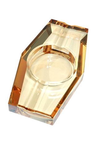 PremiumQuality Gold Şeffaf Kristal İkili Puro Küllüğü