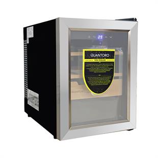 Quantoro QCC-52-B Elektronik Nemlendirme & Soğutmalı Gümüş Puro Dolabı