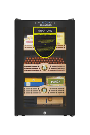 Quantoro QCC-10 Elektronik Nemlendirme & Soğutmalı Siyah Puro Dolabı