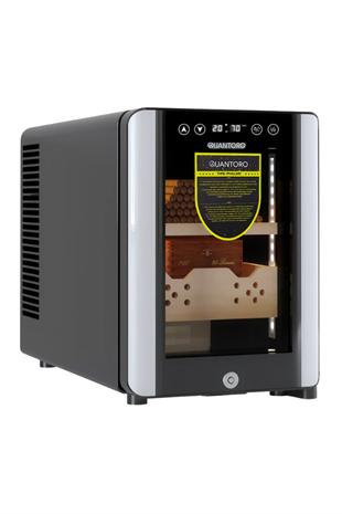 Quantoro QCC-38 Elektronik Nemlendirme & Soğutmalı Siyah Puro Dolabı