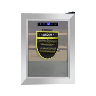 Quantoro QCC-52-B Elektronik Nemlendirme & Soğutmalı Gümüş Puro Dolabı