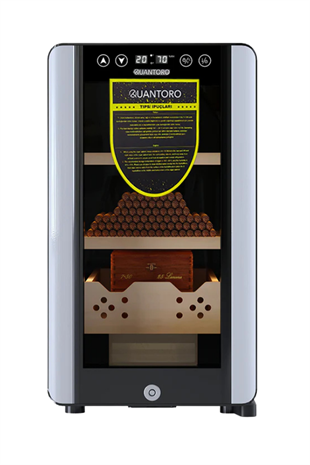 Quantoro QCC-39 Elektronik Nemlendirme & Soğutmalı Siyah Puro Dolabı