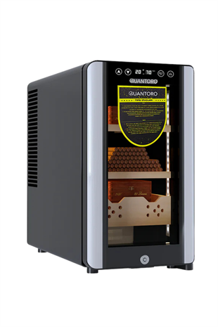 Quantoro QCC-39 Elektronik Nemlendirme & Soğutmalı Siyah Puro Dolabı