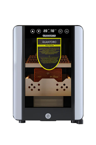 Quantoro QCC-38 Elektronik Nemlendirme & Soğutmalı Siyah Puro Dolabı