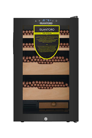 Quantoro QCC-8 Elektronik Nemlendirme & Soğutmalı Siyah Puro Dolabı