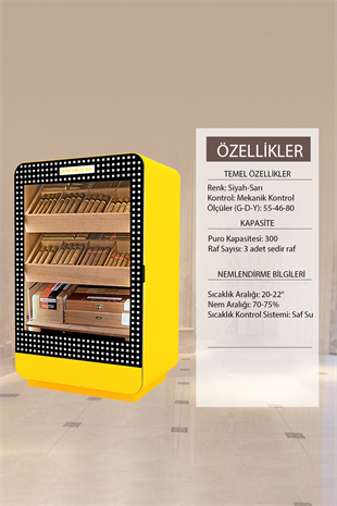 Raching Elektronik Puro Dolabı Sarı-Siyah COH90A