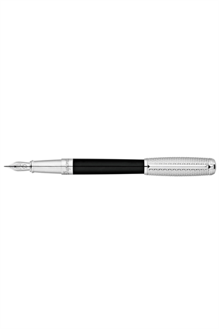 S.T. Dupont Siyah-Gümüş Dolma Kalem 410704