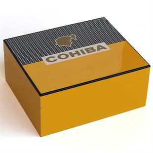 Cohiba Sarı-Gri Nokta Desenli Humidor Puro Kutusu