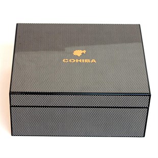 Cohiba Karbon Nokta Desenli Humidor Puro Kutusu
