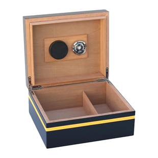 Cohiba Siyah-Sarı Şeritli Humidor Puro Kutusu