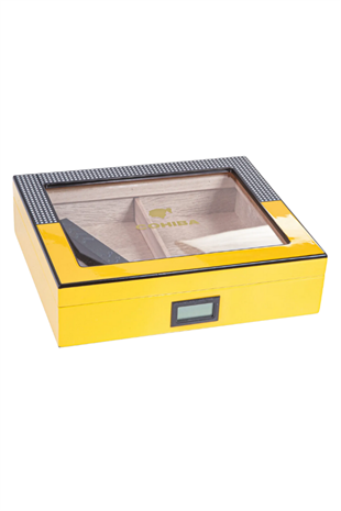 Cohiba Sarı Nokta Desenli Humidor Puro Kutusu