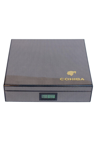Cohiba Karbon Desenli Humidor Puro Kutusu