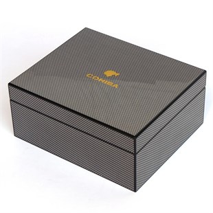 Cohiba Karbon Nokta Desenli Humidor Puro Kutusu
