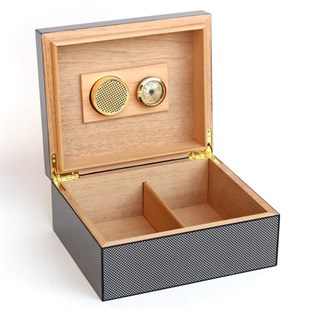 Cohiba Karbon Nokta Desenli Humidor Puro Kutusu