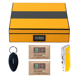 PremiumQuality Küçük Humidor Puro Seti (2 Adet Boveda 72 60 Gram Hediyeli)