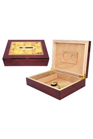 PremiumQuality Fortaleza Kahverengi Sedir Humidor Puro Kutusu
