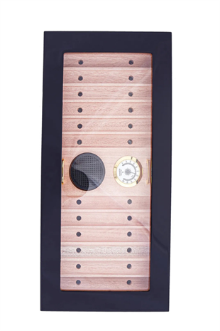 PremiumQuality Tocoa Siyah Sedir Humidor Puro Kutusu