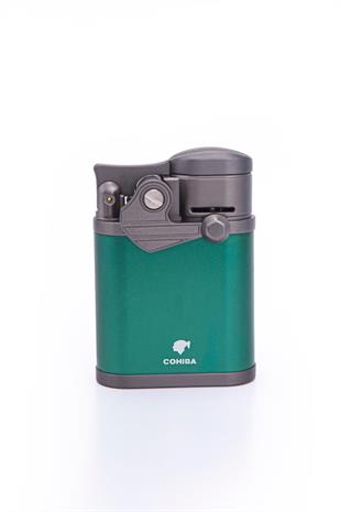 Cohiba Dört Torch Pürmüz Yeşil-Gümüş Metal Masa Tipi Puro Çakmağı