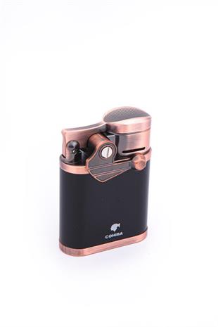 Cohiba Dört Torch Pürmüz Siyah-Bronz Metal Masa Tipi Puro Çakmağı