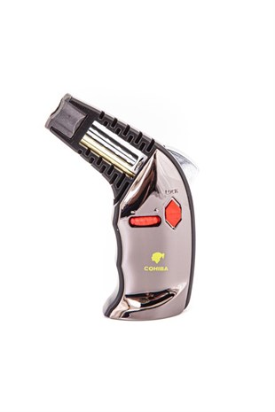Cohiba Tek Torch Pürmüz Masa Tipi Gunmetal Puro Çakmağı
