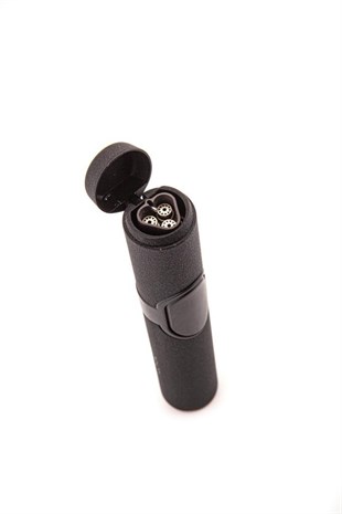 Cohiba Üç Torch Pürmüz Mat Siyah Masa Tipi Puro Çakmağı